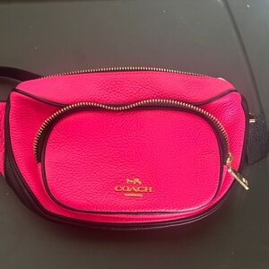 Coach Pink and Black Crossbody Bag